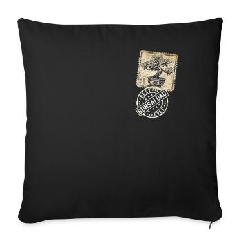 Bonsaï Papa Bonsaï Arbre Bonsaï Plantes - Housse de coussin décorative 45 x 45 cm - noir - Devant