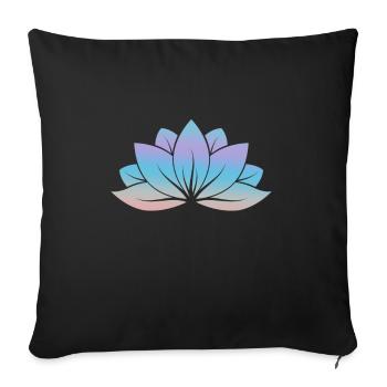 Méditation méditer Zen Yoga cadeau - Housse de coussin décorative 45 x 45 cm - noir - Devant