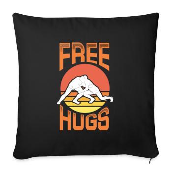 Lutteur lutteur Fight Wrestling Ringer cadeau - Housse de coussin décorative 45 x 45 cm - noir - Devant