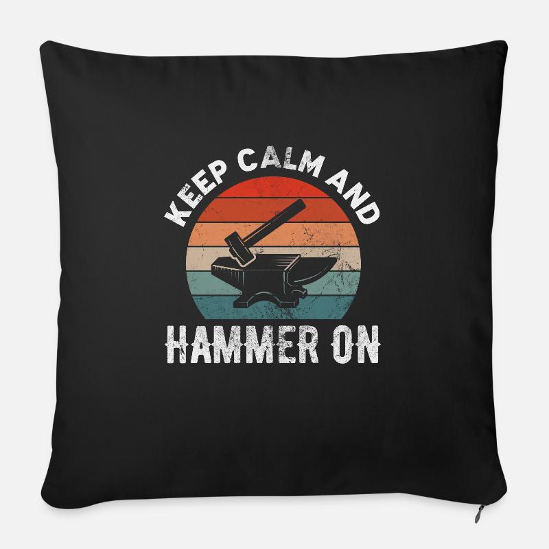 Blacksmith - Sofa pillowcase 17,3'' x 17,3'' (45 x 45 cm) - black