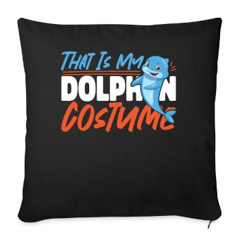 Dolphin Halloween That Is My - Sofa pillowcase 17,3'' x 17,3'' (45 x 45 cm) - black - Front