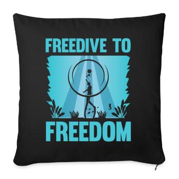 Plongée, Apnée Plongée, Apnée No Limit Apnée Apnée - Housse de coussin décorative 45 x 45 cm - noir - Devant