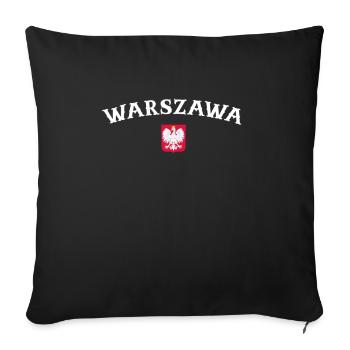 Warszawa Poland Polish Flag Pole - Sofa pillowcase 17,3'' x 17,3'' (45 x 45 cm) - black - Front