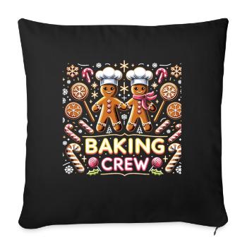 Équipe de pâtisserie - Housse de coussin décorative 45 x 45 cm - noir - Devant
