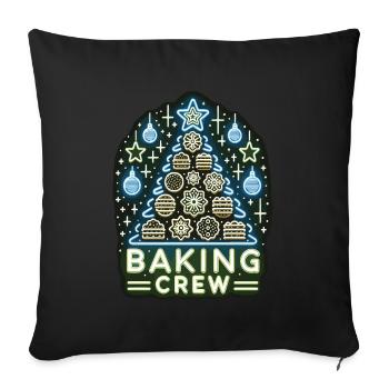 Équipe de pâtisserie - Housse de coussin décorative 45 x 45 cm - noir - Devant