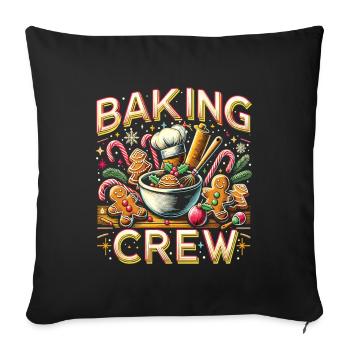 Équipe de pâtisserie - Housse de coussin décorative 45 x 45 cm - noir - Devant
