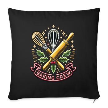 Équipe de pâtisserie - Housse de coussin décorative 45 x 45 cm - noir - Devant