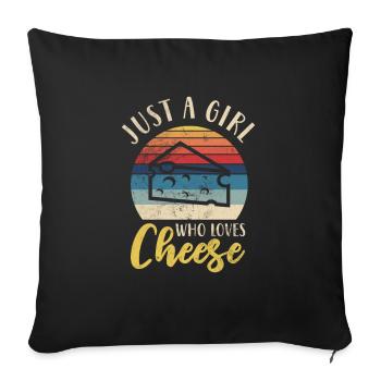 Fromage - Housse de coussin décorative 45 x 45 cm - noir - Devant