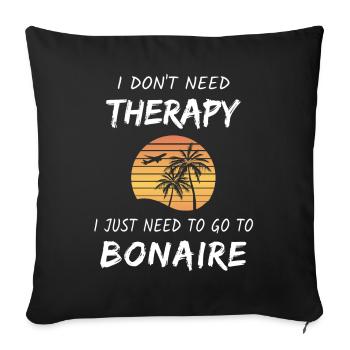 Vacances à Bonaire Antilles Caribbean Island - Housse de coussin décorative 45 x 45 cm - noir - Devant
