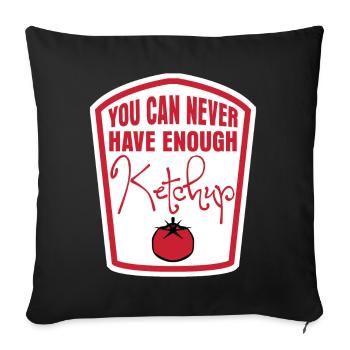 Tomato Ketchup Costume - Sofa pillowcase 17,3'' x 17,3'' (45 x 45 cm) - black - Front