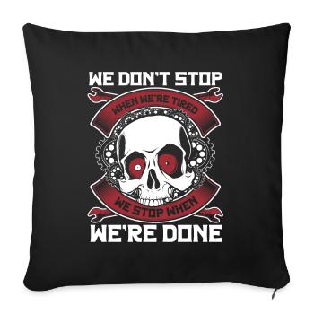 Mechanic Stop When We're Done Mechatronics Technician Automotive - Sofa pillowcase 17,3'' x 17,3'' (45 x 45 cm) - black - Front