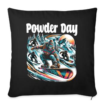 Boarder's Paradise: Snowboardabenteuer Snowboard - Sofakissenbezug 45 x 45 cm - Schwarz - Vorne