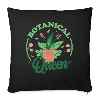 Botanical Queen Plant Gardening Gardener - Sofakissenbezug 45 x 45 cm - Schwarz - Vorne
