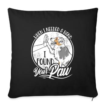 Berger Australien Patte Mignon Berger Australien - Housse de coussin décorative 45 x 45 cm - noir - Devant