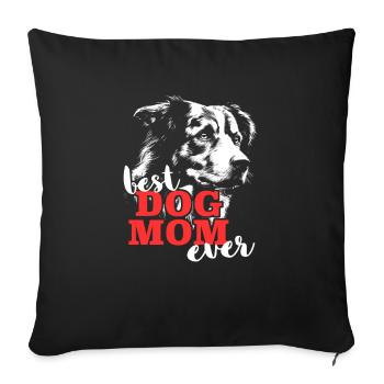 Meilleure maman de berger australien au monde - Housse de coussin décorative 45 x 45 cm - noir - Devant