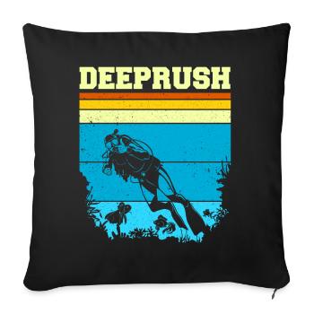 Plongée sous-marine, Plongée sous-marine, Vacances en mer - Housse de coussin décorative 45 x 45 cm - noir - Devant