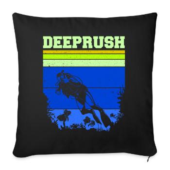Tauchen, Gerätetauchen, Urlaub Meer Taucher - Sofakissenbezug 45 x 45 cm - Schwarz - Vorne