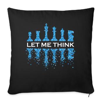 Chess, Chess Tournament, Chess Master, Chess Pieces - Sofa pillowcase 17,3'' x 17,3'' (45 x 45 cm) - black - Front