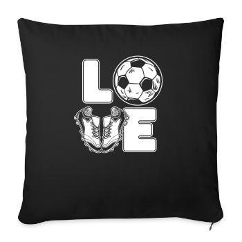 Love Soccer Player Professional Soccer God - Sofa pillowcase 17,3'' x 17,3'' (45 x 45 cm) - black - Front