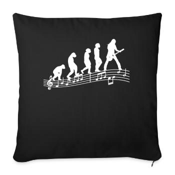 Gitarristen E-Gitarren Akustik-Gitarre Evolution - Sofakissenbezug 45 x 45 cm - Schwarz - Vorne
