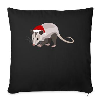 Christmas Mouse Cute Festive Time Gift - Sofa pillowcase 17,3'' x 17,3'' (45 x 45 cm) - black - Front
