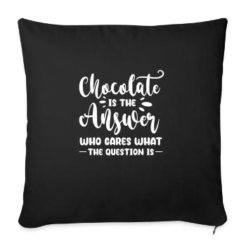 Chocolate Chocolate Food Cocoa Gift - Sofa pillowcase 17,3'' x 17,3'' (45 x 45 cm) - black - Front