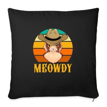 Cowboy Cowboy bottes Western cadeau - Housse de coussin décorative 45 x 45 cm - noir - Devant