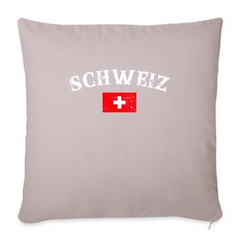 Schweiz Vintage Schweizerische Flagge Schweizer - Sofakissenbezug 45 x 45 cm - helles Taupe - Vorne