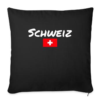Switzerland Swiss Flag Swiss - Sofa pillowcase 17,3'' x 17,3'' (45 x 45 cm) - black - Front