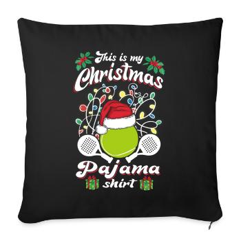 C’est ma chemise de pyjama Paddle Ball de Noël - Housse de coussin décorative 45 x 45 cm - noir - Devant