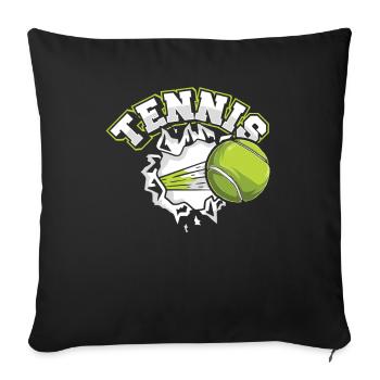 Tennis Professional Lover Player Coach Tennis - Sofa pillowcase 17,3'' x 17,3'' (45 x 45 cm) - black - Front