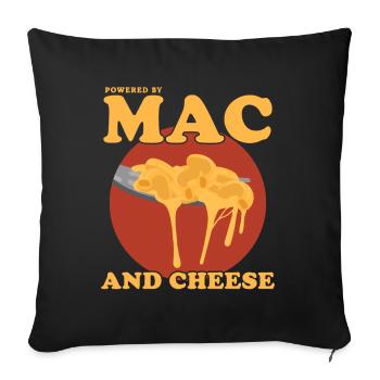 Macaroni and Cheese Mac and Cheese Gift - Sofa pillowcase 17,3'' x 17,3'' (45 x 45 cm) - black - Front
