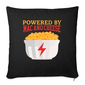 Macaroni with Cheese Mac and Cheese Gift - Sofa pillowcase 17,3'' x 17,3'' (45 x 45 cm) - black - Front