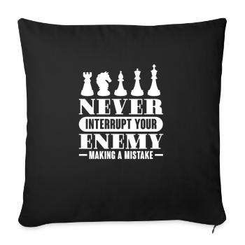 Chess Chessboard Checkmate Chess Player - Sofa pillowcase 17,3'' x 17,3'' (45 x 45 cm) - black - Front