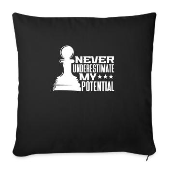 Chess Chessboard Checkmate Chess Player - Sofa pillowcase 17,3'' x 17,3'' (45 x 45 cm) - black - Front