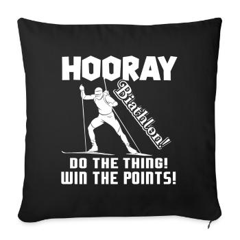 Biathlon Biathlon Do The Thing Win The Points - Sofa pillowcase 17,3'' x 17,3'' (45 x 45 cm) - black - Front