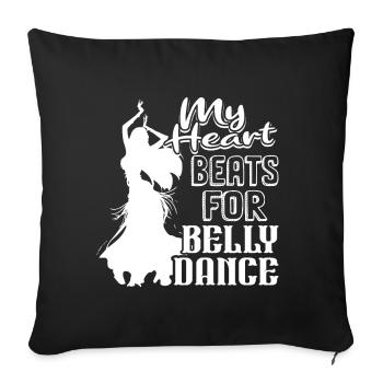 Belly Dance My Heart Beats For Belly Dance - Sofa pillowcase 17,3'' x 17,3'' (45 x 45 cm) - black - Front