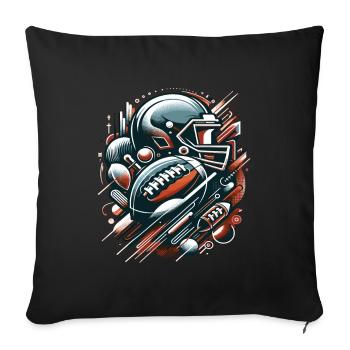 American Football Football Football Helmet Football - Sofa pillowcase 17,3'' x 17,3'' (45 x 45 cm) - black - Front
