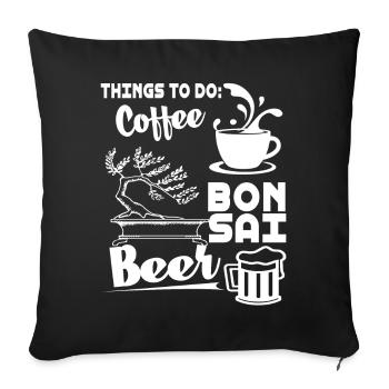 Bonsai Love Beer Bonsai And Beer - Sofa pillowcase 17,3'' x 17,3'' (45 x 45 cm) - black - Front