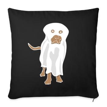 Labrador Retriever Chien fantôme - Housse de coussin décorative 45 x 45 cm - noir - Devant