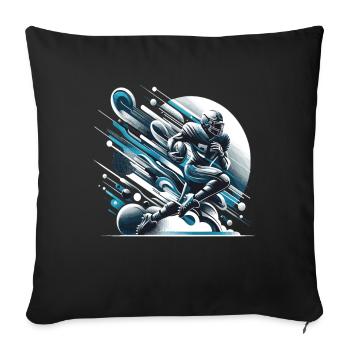 American Football Football Football Helmet Football - Sofa pillowcase 17,3'' x 17,3'' (45 x 45 cm) - black - Front