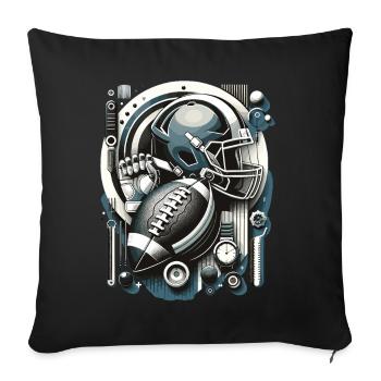 American Football Football Football Helmet Football - Sofa pillowcase 17,3'' x 17,3'' (45 x 45 cm) - black - Front