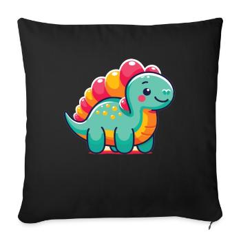 Dinosaur Baby Dindinosaur Kids - Sofa pillowcase 17,3'' x 17,3'' (45 x 45 cm) - black - Front
