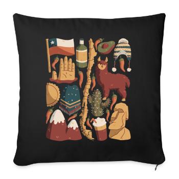 Chile - Sofakissenbezug 45 x 45 cm - Schwarz - Vorne