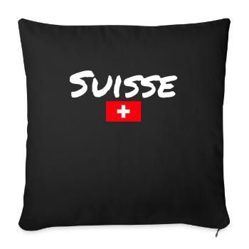 Suisse Switzerland Swiss Flag Swiss - Sofa pillowcase 17,3'' x 17,3'' (45 x 45 cm) - black - Front