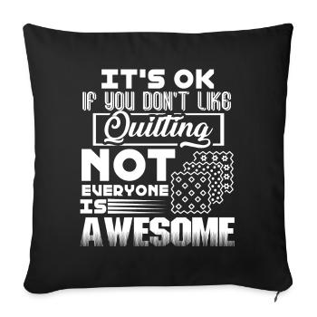 Quilting I Like Quilting - Sofa pillowcase 17,3'' x 17,3'' (45 x 45 cm) - black - Front