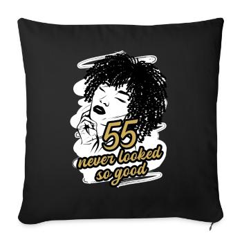 55 and Magnificent Celebrations - Sofa pillowcase 17,3'' x 17,3'' (45 x 45 cm) - black - Front