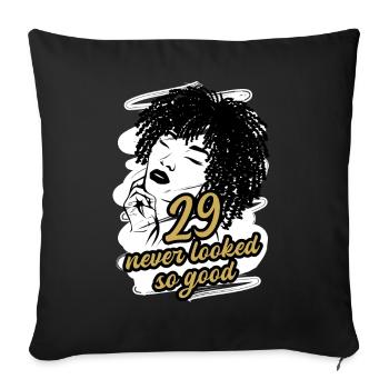 29 und Glamour Pur Stilvoll Feiern - Sofakissenbezug 45 x 45 cm - Schwarz - Vorne