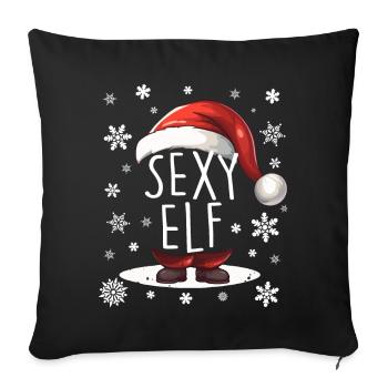 Elfe sexy - Housse de coussin décorative 45 x 45 cm - noir - Devant