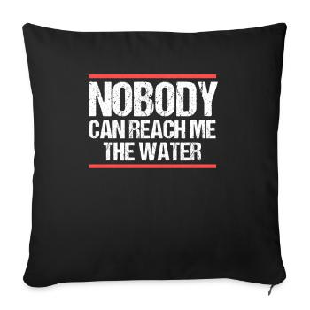 Personne ne peut m’atteindre l’eau Denglisch - Housse de coussin décorative 45 x 45 cm - noir - Devant